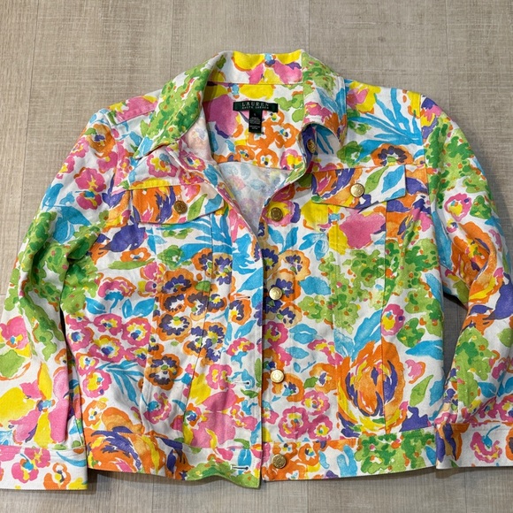 Polo by Ralph Lauren Multicolor Floral Jean Jacket - Picture 10 of 13